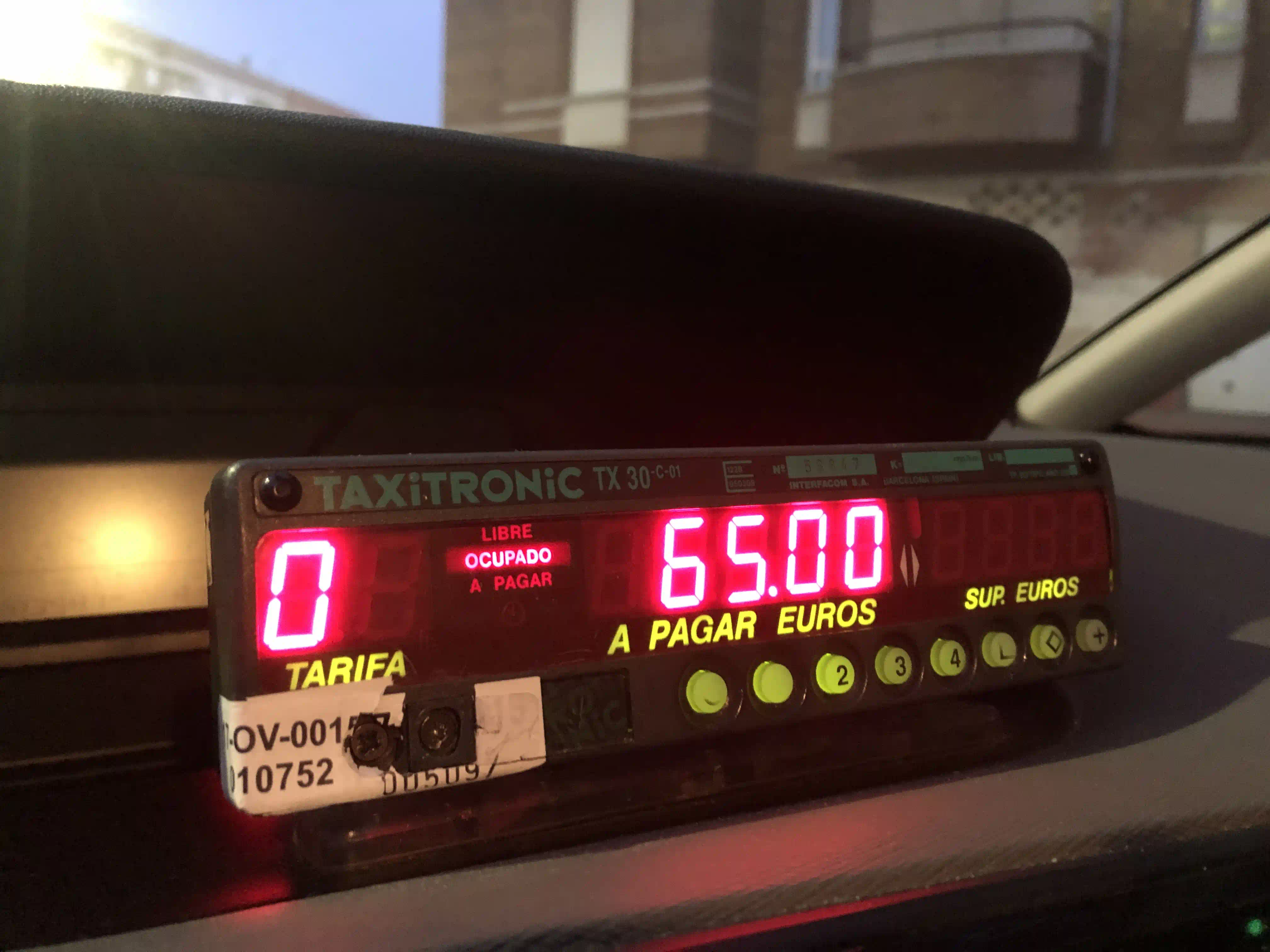 sin taximetro
